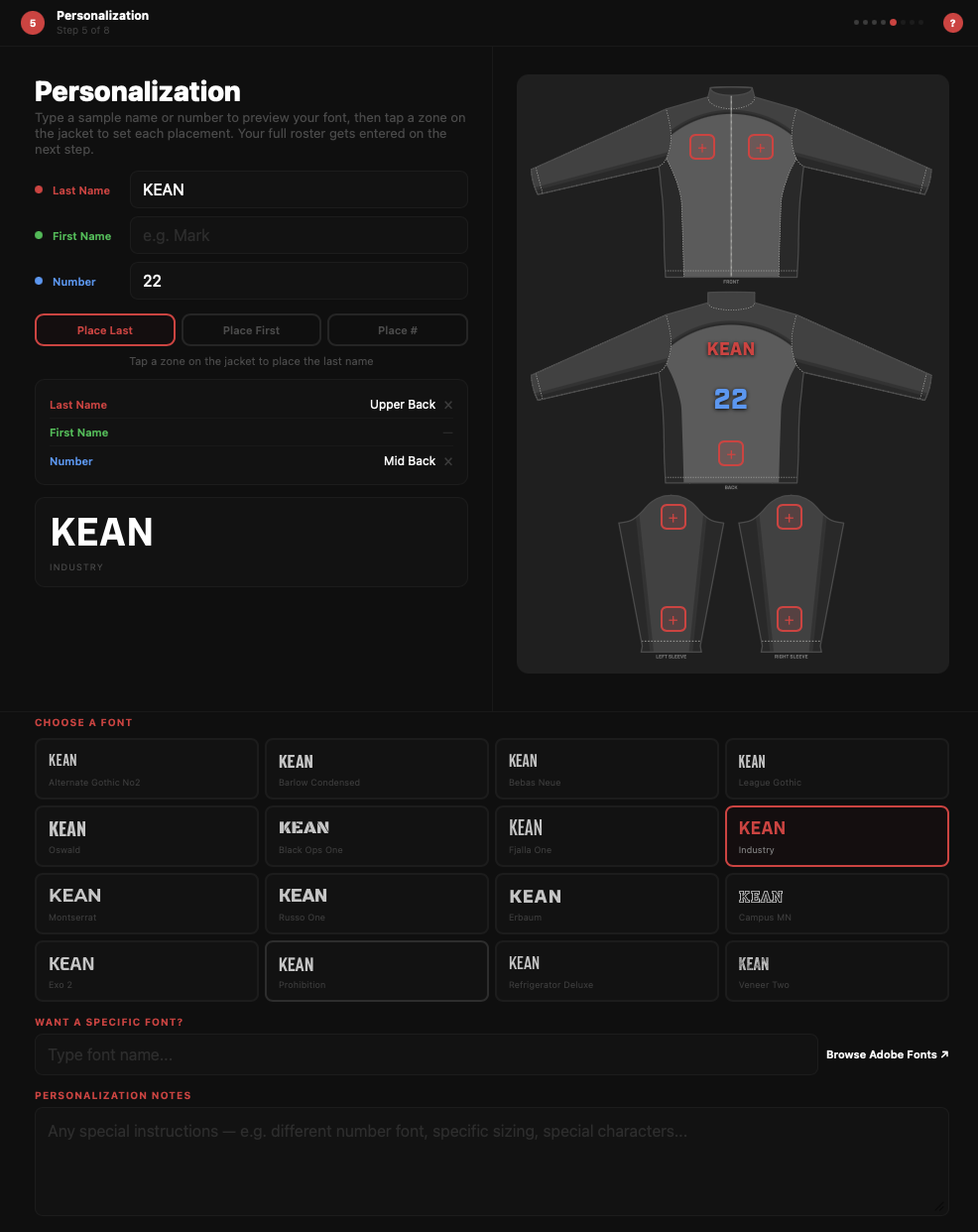Names, numbers and fonts
